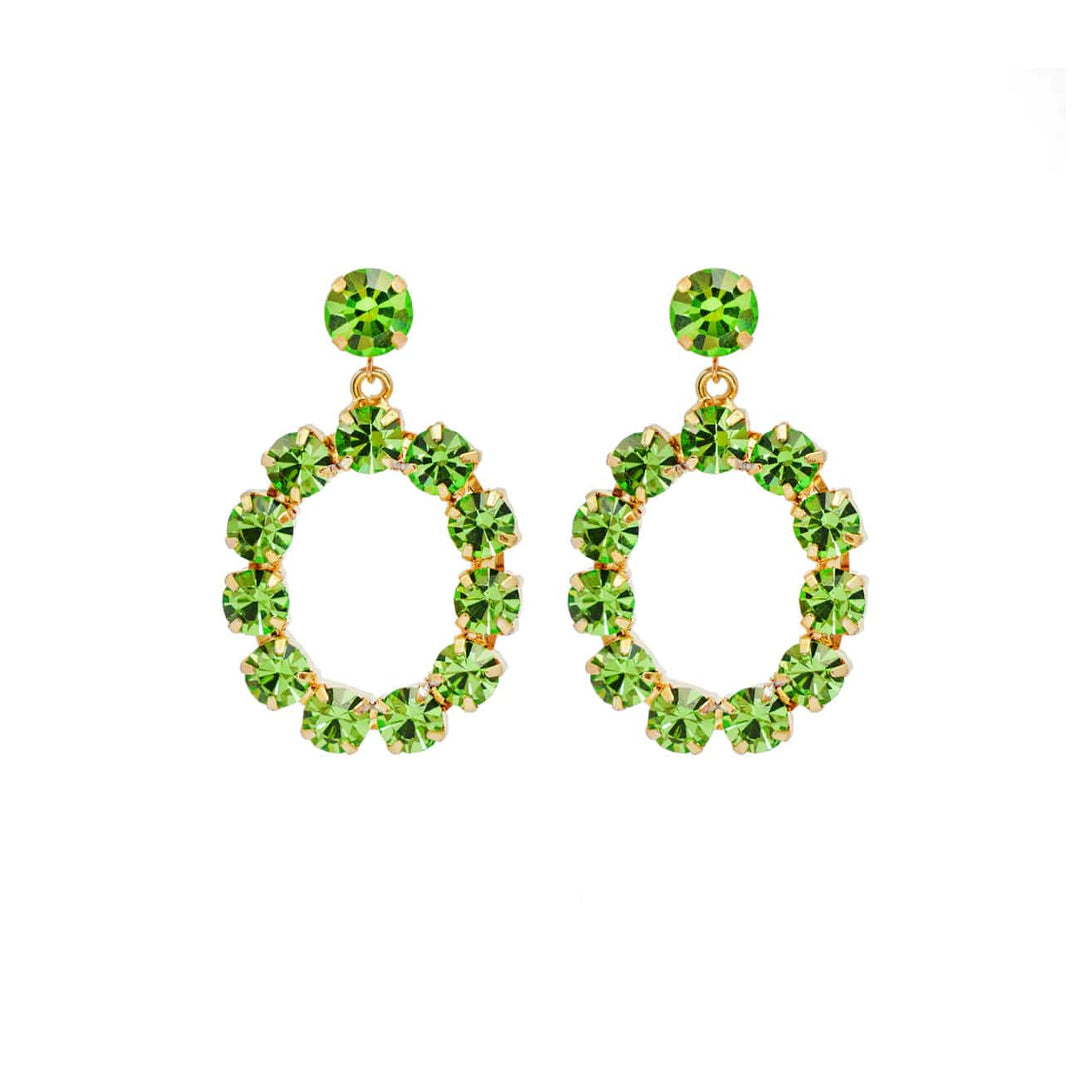 Camilla Crystal Earrings, Green | Accessories | Smuk - Dameklær på nett