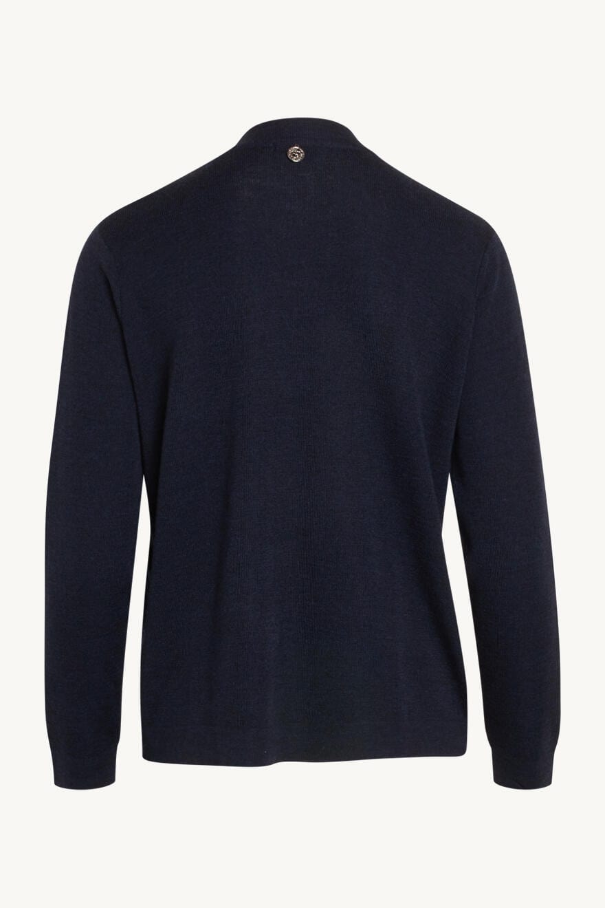 Camilla - Knitted Jacket Dark Navy | Genser | Smuk - Dameklær på nett
