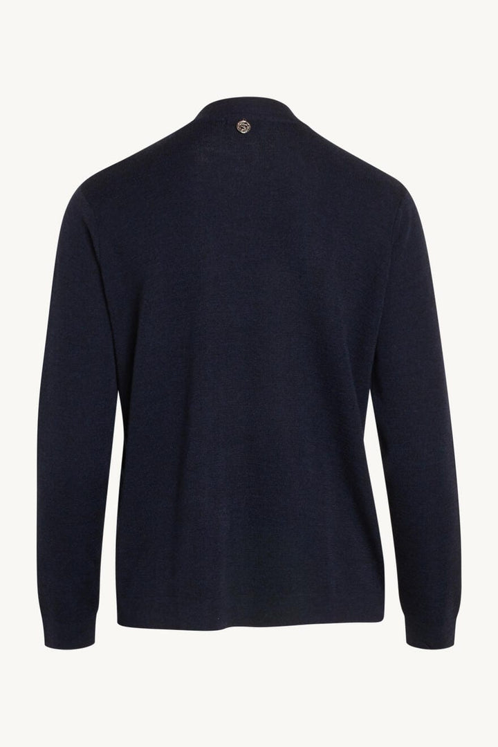 Camilla - Knitted Jacket Dark Navy | Genser | Smuk - Dameklær på nett