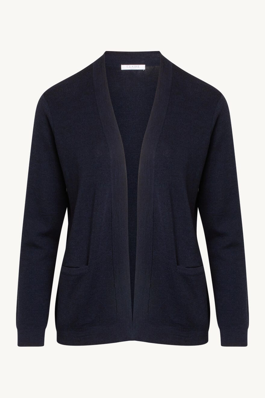 Camilla - Knitted Jacket Dark Navy | Genser | Smuk - Dameklær på nett