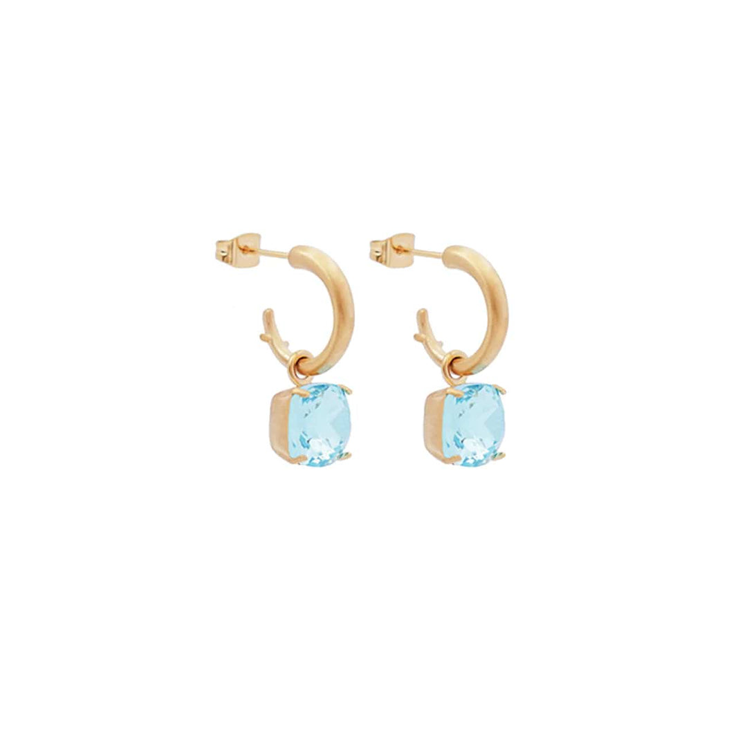 Carla Crystal Earrings, Ocean Blue | Accessories | Smuk - Dameklær på nett