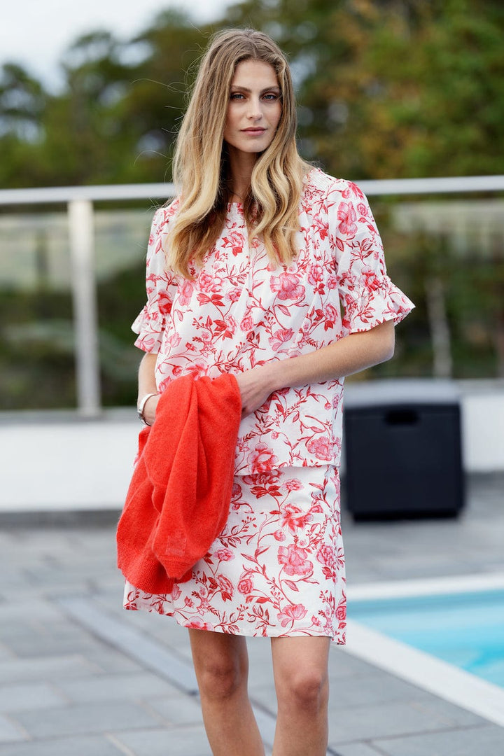Caroline Blouse Red | Skjorter og bluser | Smuk - Dameklær på nett