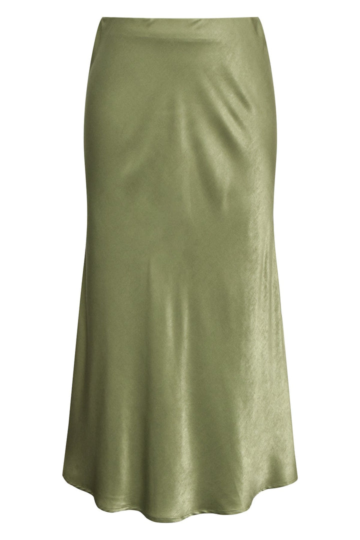 Carry Sateen Skirt Dusty Green | Skjørt | Smuk - Dameklær på nett