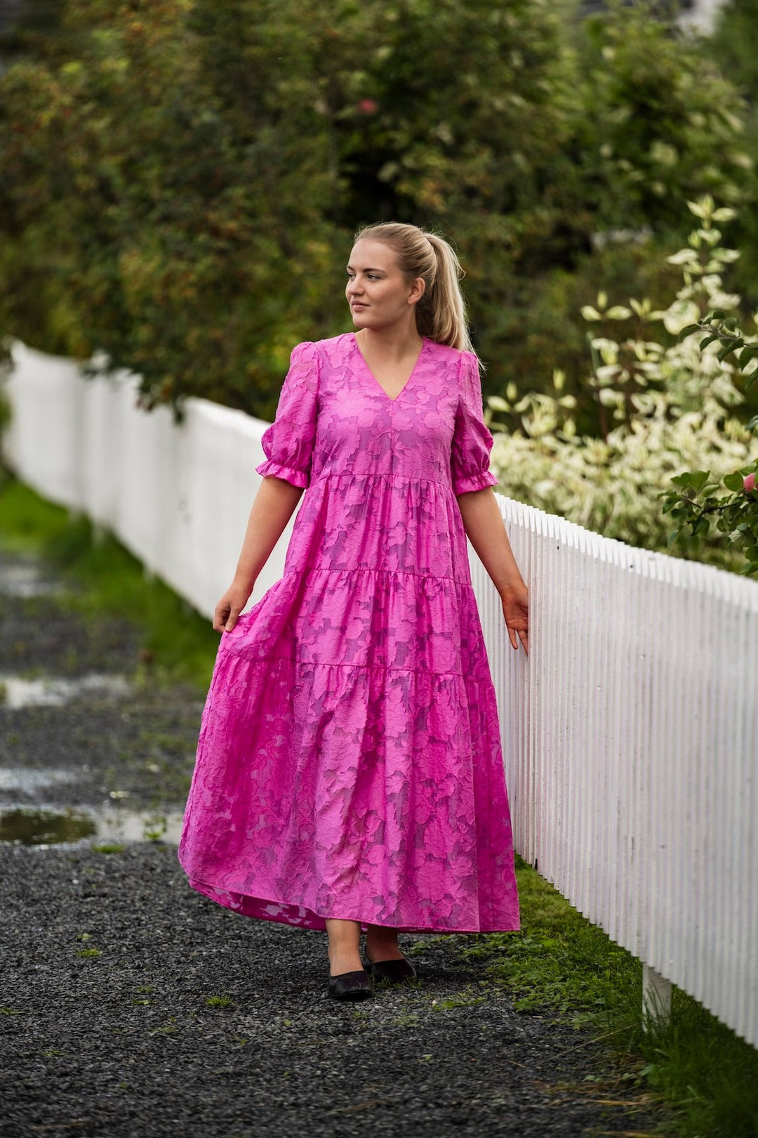 Cathi-Sadie 3/4 Ankle Dress Phlox Pink | Kjoler | Smuk - Dameklær på nett