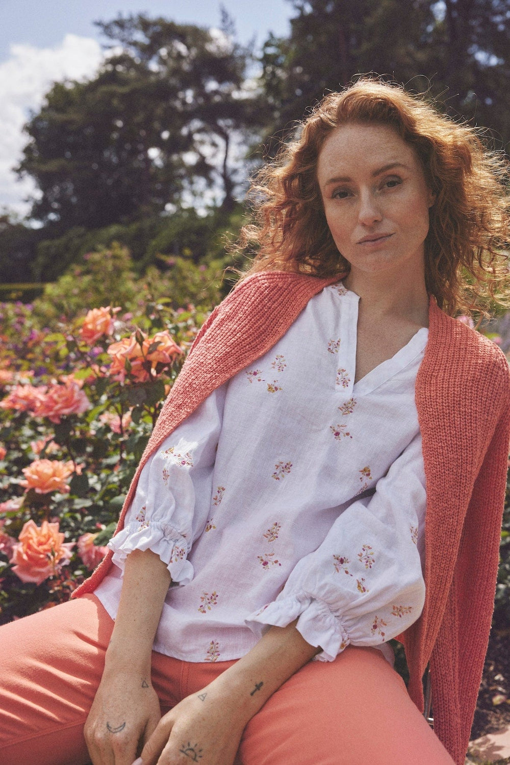 Celine-Cw - Knit Jacket Coral | Genser | Smuk - Dameklær på nett