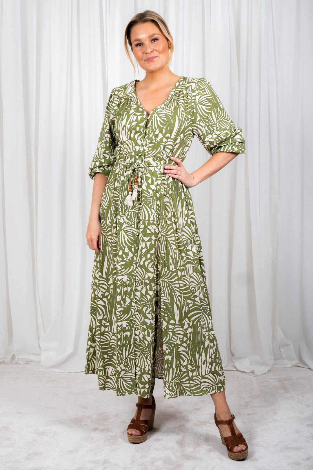 Chafia Dress Kaki | Kjoler | Smuk - Dameklær på nett