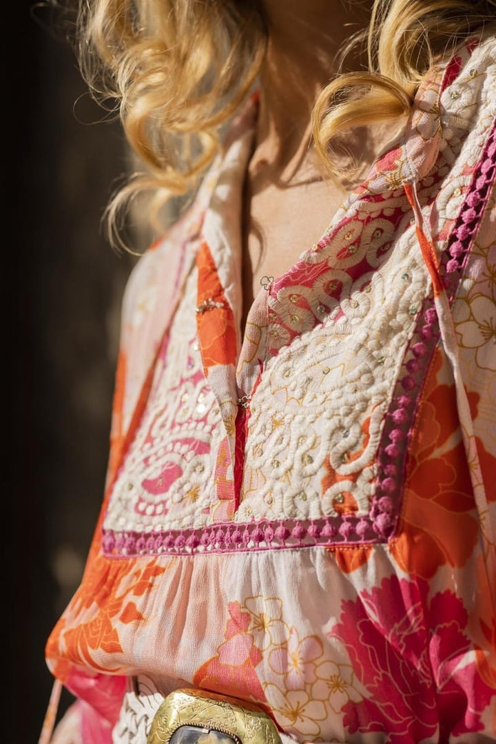 Chanderi Dress Pink | Kjoler | Smuk - Dameklær på nett