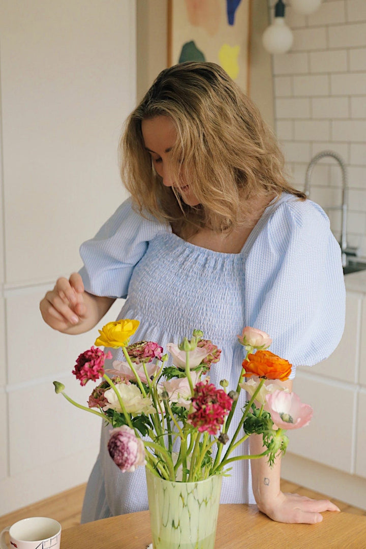 Cheri Stripe Dress Blue/white | Kjoler | Smuk - Dameklær på nett