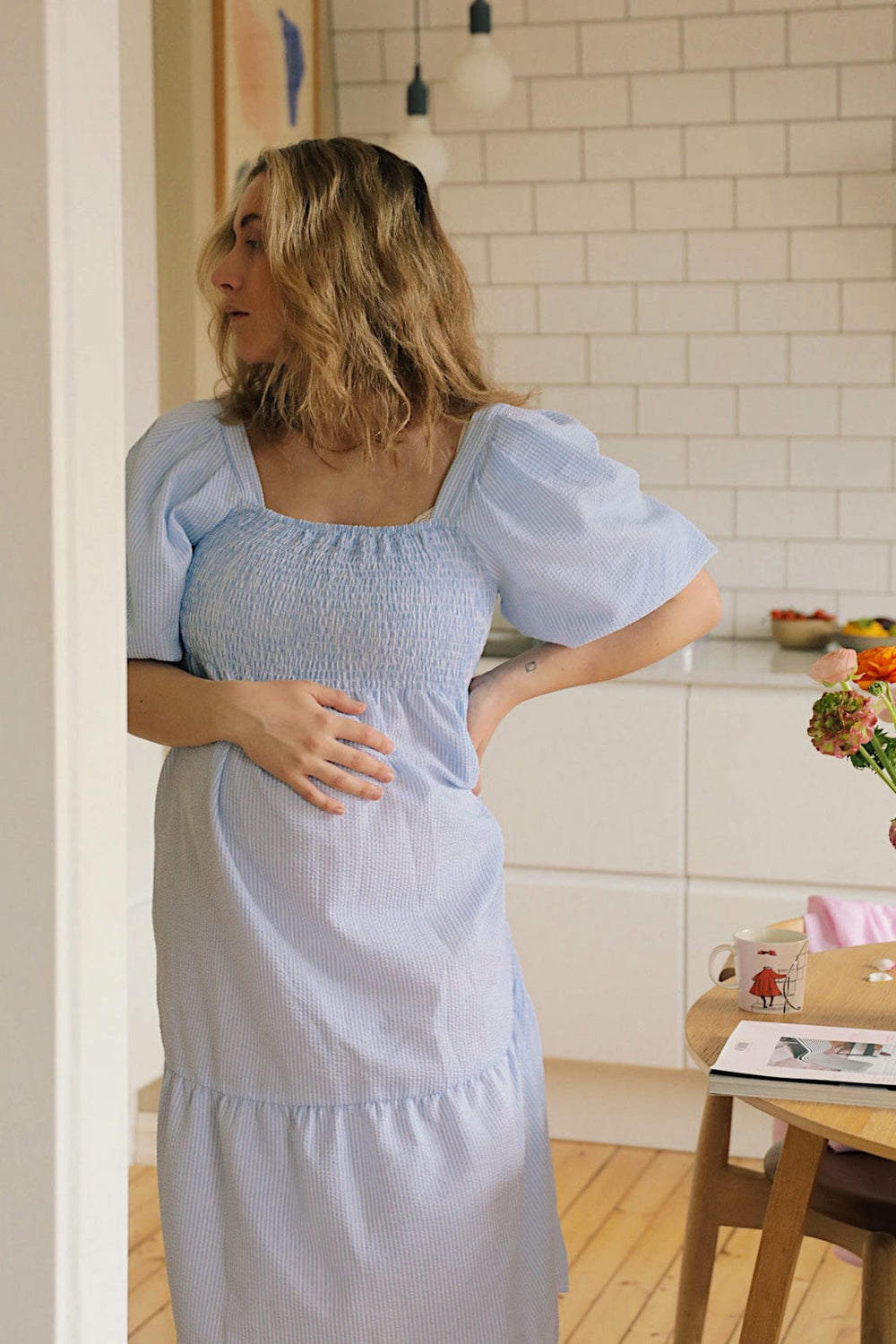 Cheri Stripe Dress Blue/white | Kjoler | Smuk - Dameklær på nett