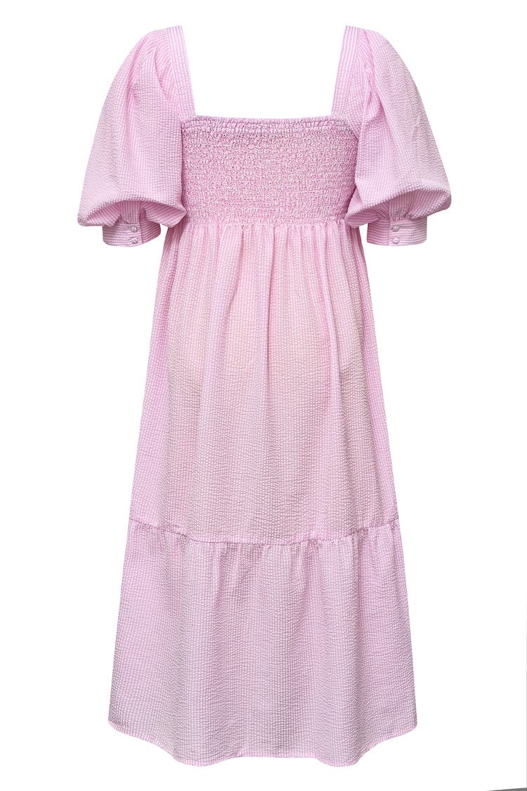 Cheri Stripe Dress Pink/white | Kjoler | Smuk - Dameklær på nett