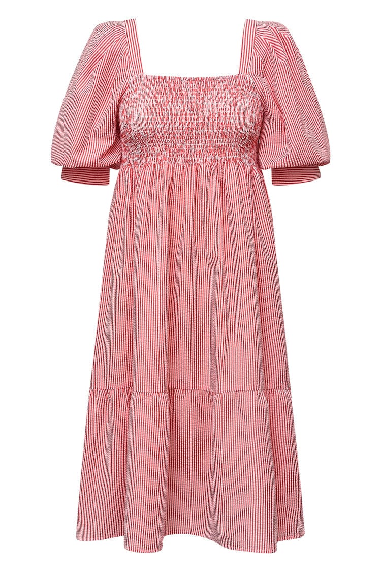 Cheri Stripe Dress Red/white | Kjoler | Smuk - Dameklær på nett