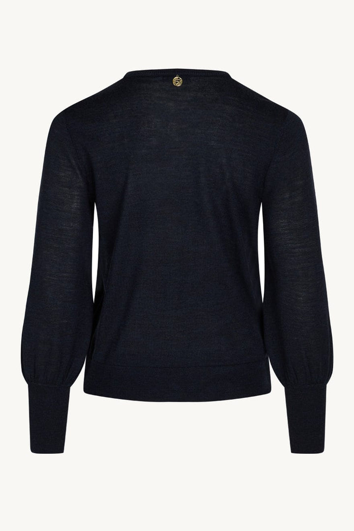 Cherie - Knit Jacket Dark Navy | Genser | Smuk - Dameklær på nett