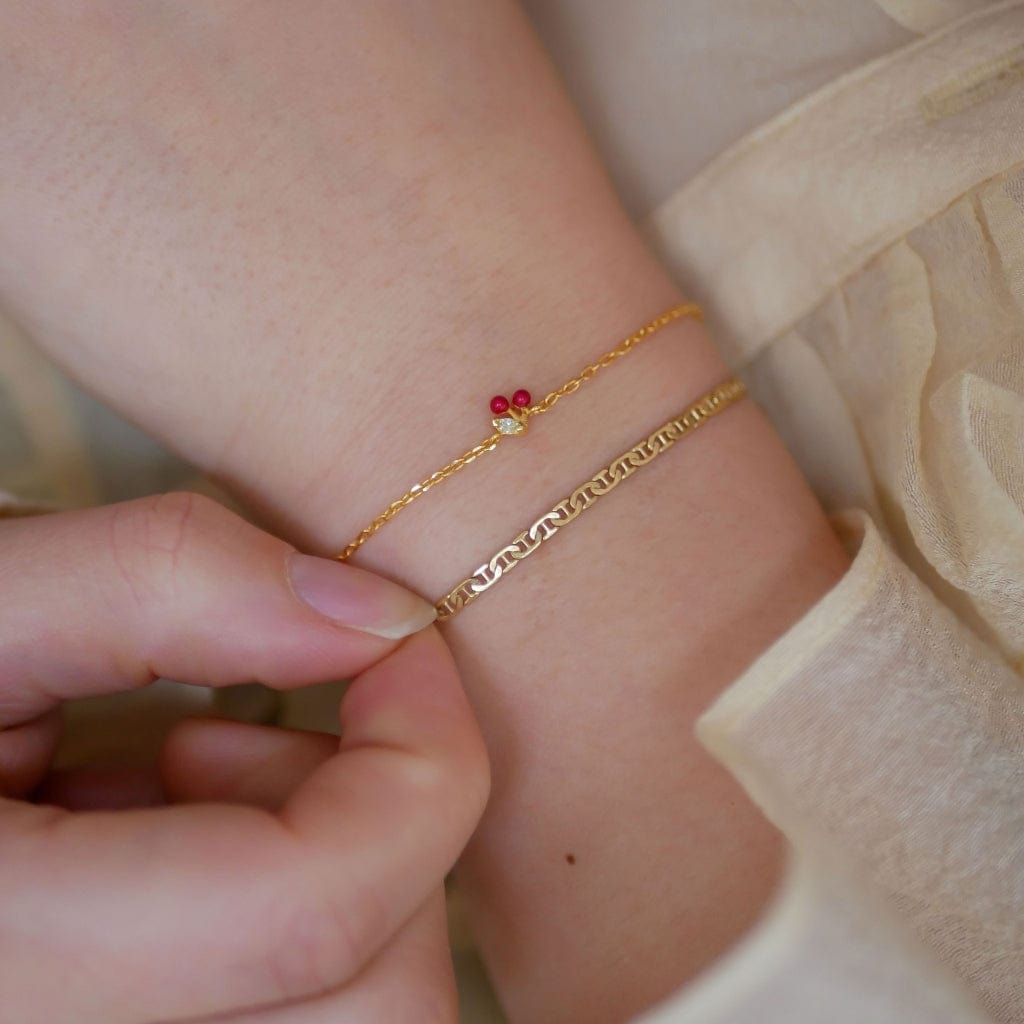 Cherry Bracelet Red | Accessories | Smuk - Dameklær på nett