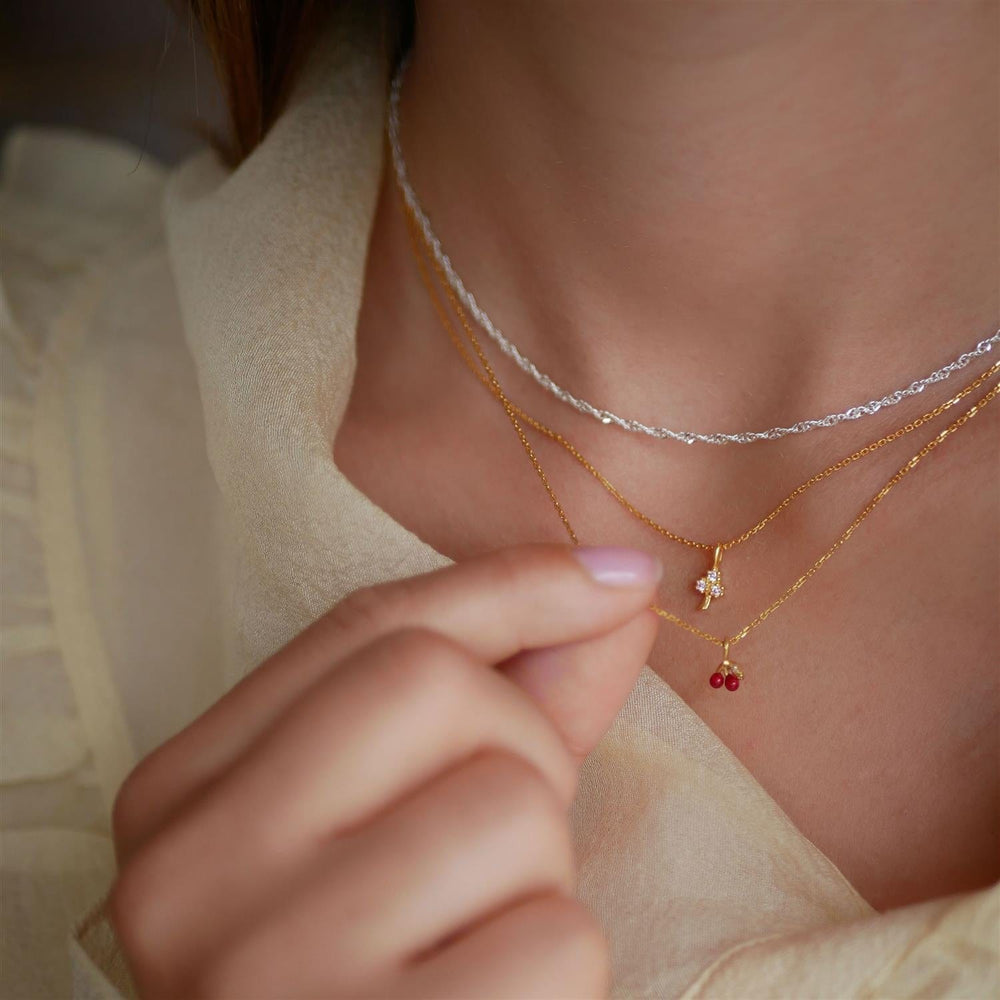 Cherry Necklace Red | Accessories | Smuk - Dameklær på nett