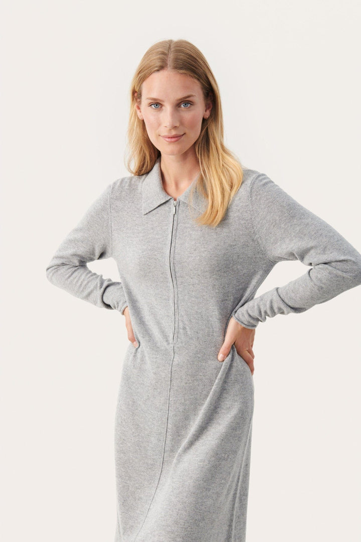 Cheyennepw Dress Light Grey Melange | Kjoler | Smuk - Dameklær på nett