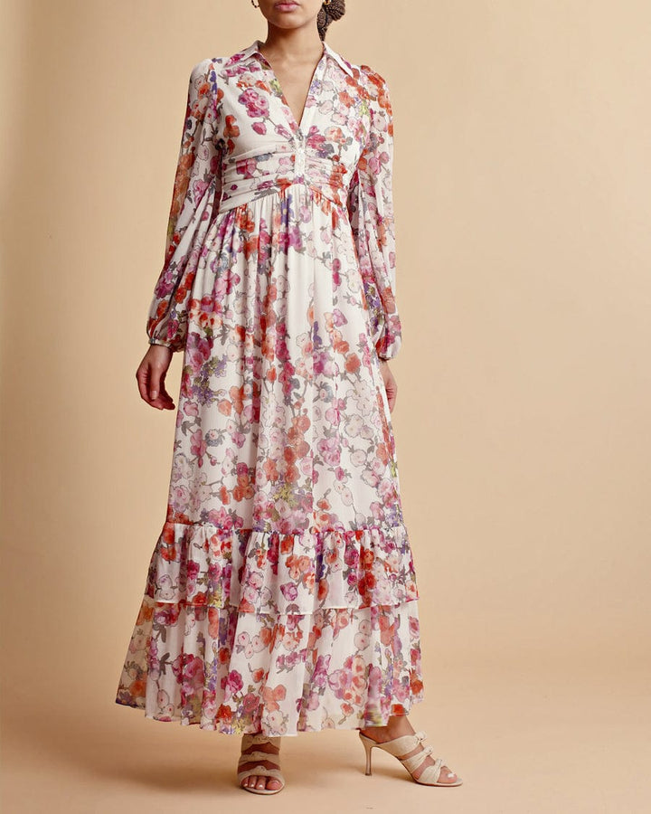 Chiffon Shirt Dress Off White Poppy | Kjoler | Smuk - Dameklær på nett