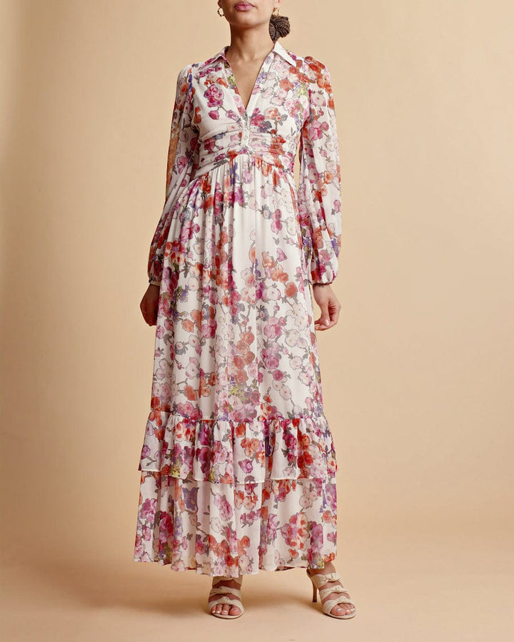 Chiffon Shirt Dress Off White Poppy | Kjoler | Smuk - Dameklær på nett
