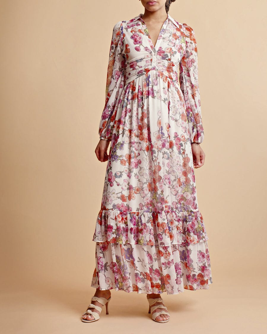 Chiffon Shirt Dress Off White Poppy | Kjoler | Smuk - Dameklær på nett