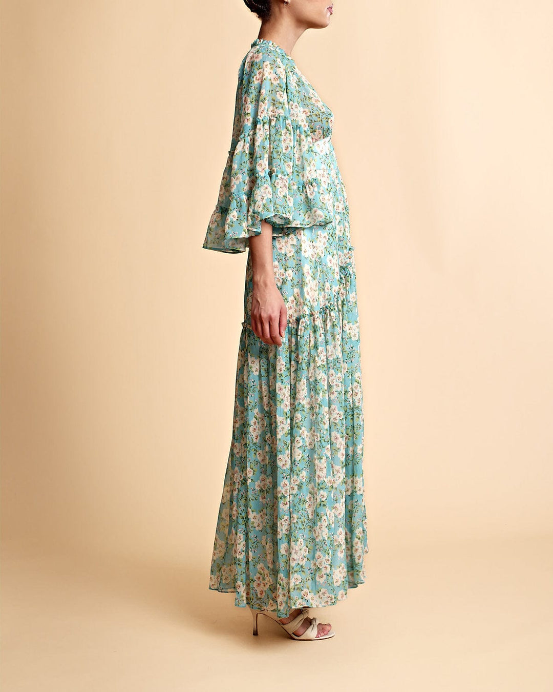 Chiffon V-Neck Dress New York Blossom | Kjoler | Smuk - Dameklær på nett