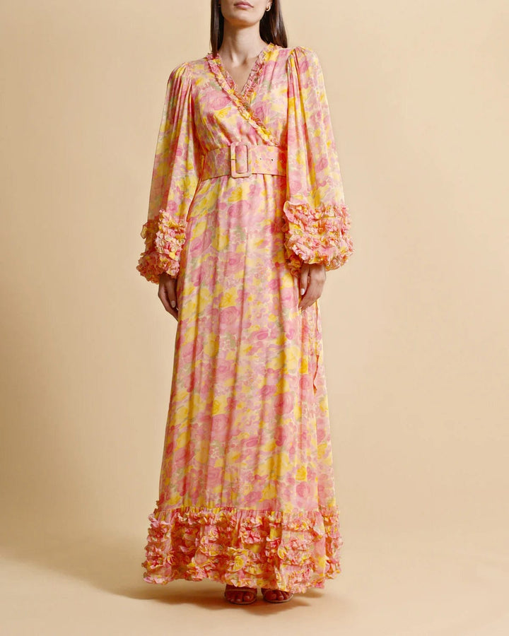 Chiffon Wrap Dress Sunrise | Kjoler | Smuk - Dameklær på nett