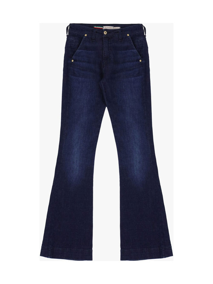 Chino Flare Roma Blu Denim | Bukser | Smuk - Dameklær på nett
