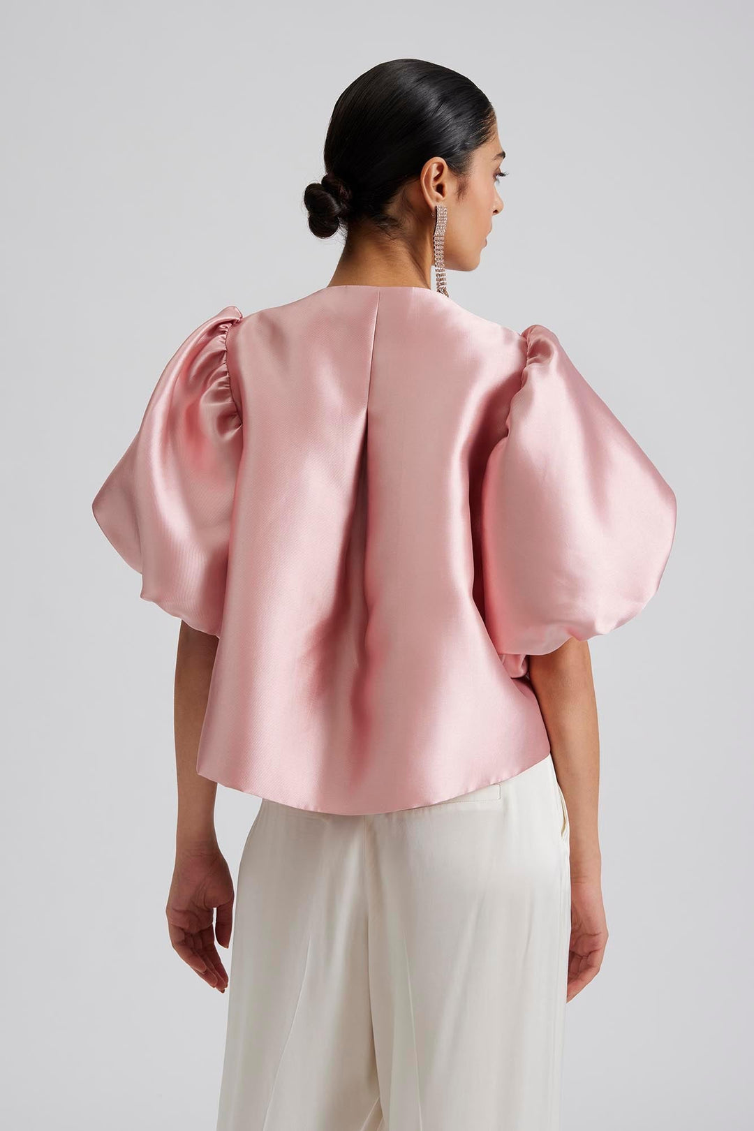 Cleo Pouf Sleeve Blouse Blush | Skjorter og bluser | Smuk - Dameklær på nett