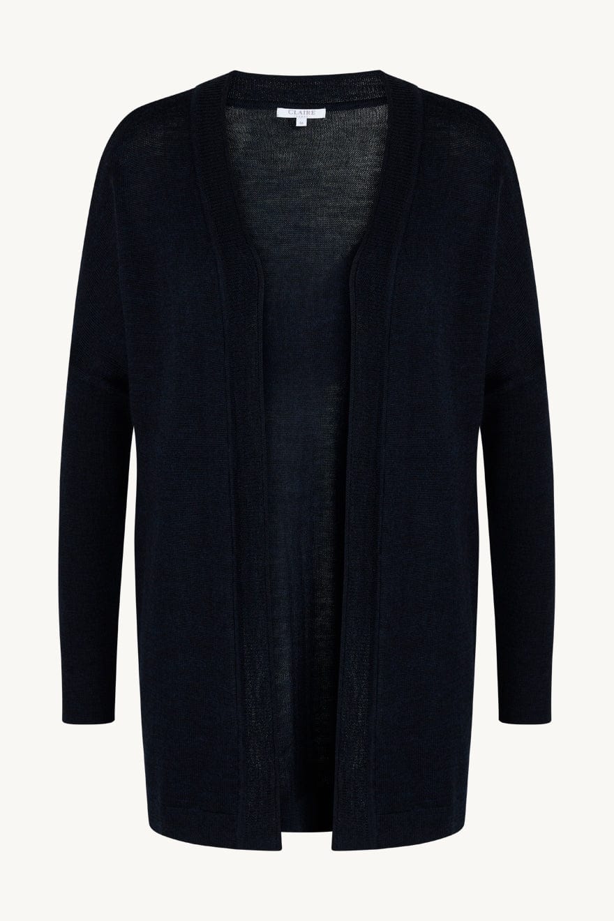 Coco Knitjacket Dark Navy Melange | Genser | Smuk - Dameklær på nett