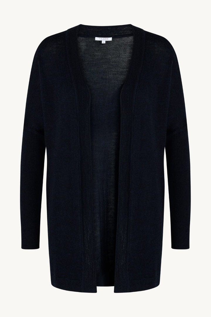 Coco Knitjacket Dark Navy Melange | Genser | Smuk - Dameklær på nett