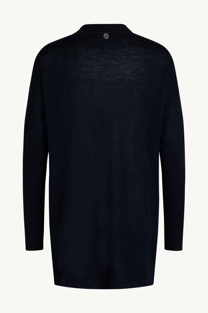 Coco Knitjacket Dark Navy Melange | Genser | Smuk - Dameklær på nett