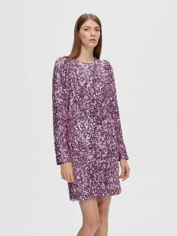 Colyn Ls Short Sequins Dress B Pink Lavender | Kjoler | Smuk - Dameklær på nett