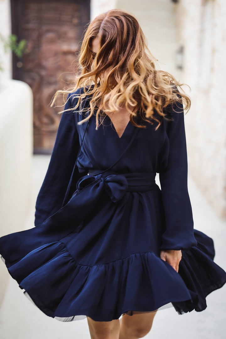Confettimama Deluxe Dress Dark Navy | Kjoler | Smuk - Dameklær på nett