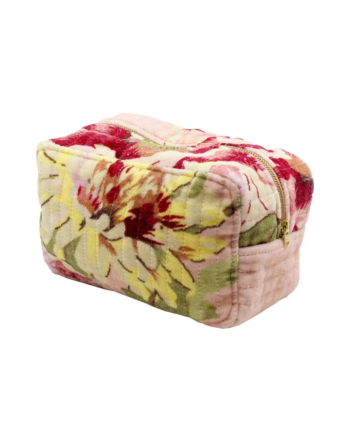 Cosmetic Bag Velvet Pink Flower Vine | Accessories | Smuk - Dameklær på nett
