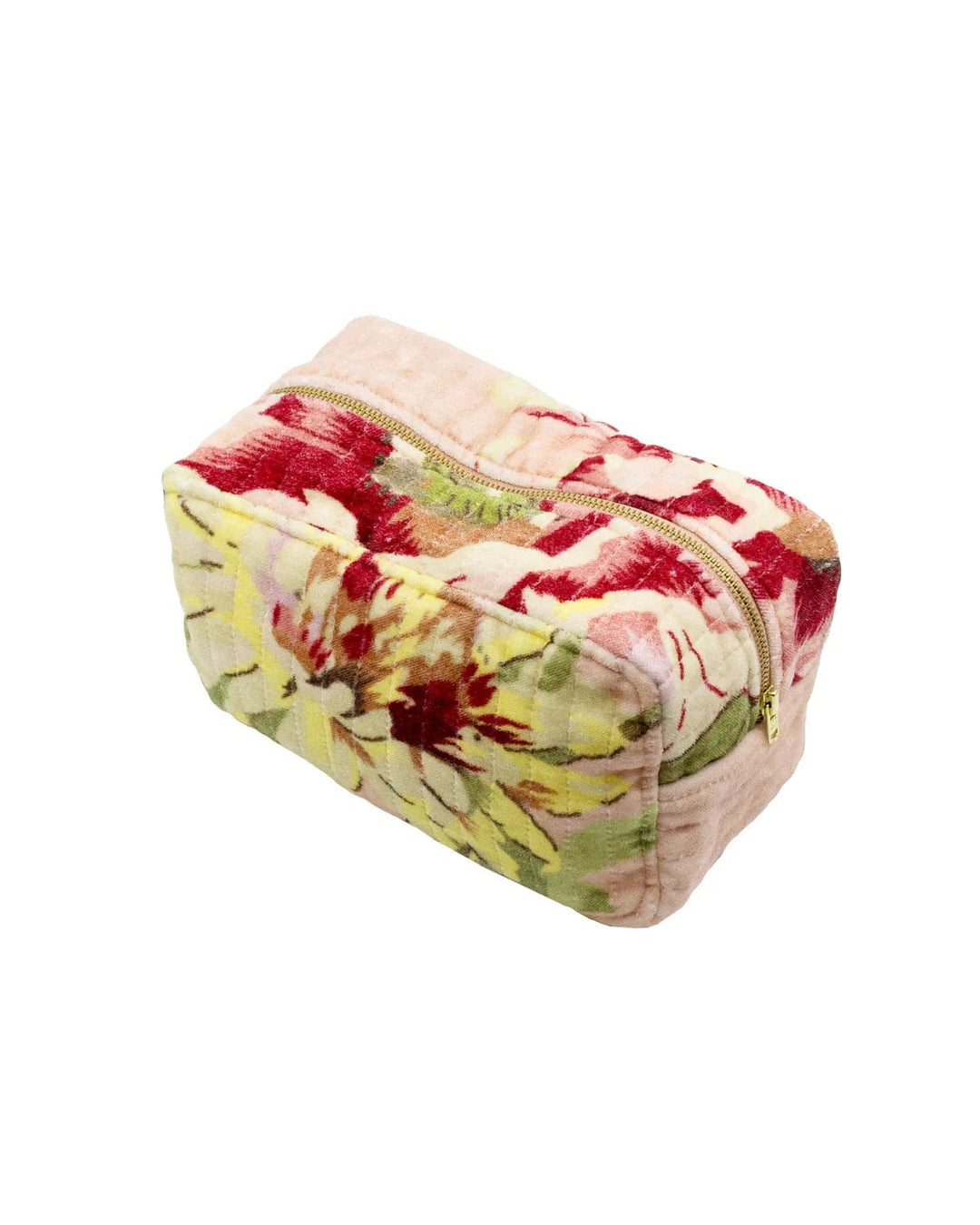 Cosmetic Bag Velvet Pink Flower Vine | Accessories | Smuk - Dameklær på nett
