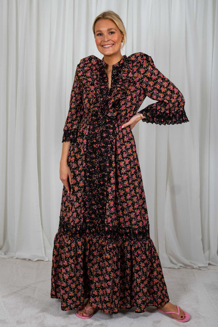 Cotton Slub Button Down Dress Cherry | Kjoler | Smuk - Dameklær på nett