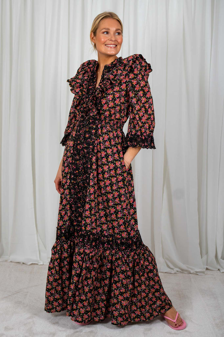 Cotton Slub Button Down Dress Cherry | Kjoler | Smuk - Dameklær på nett