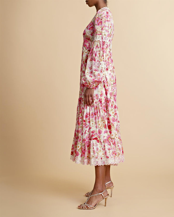 Cotton Slub Button Down Dress Daisy Garden | Kjoler | Smuk - Dameklær på nett