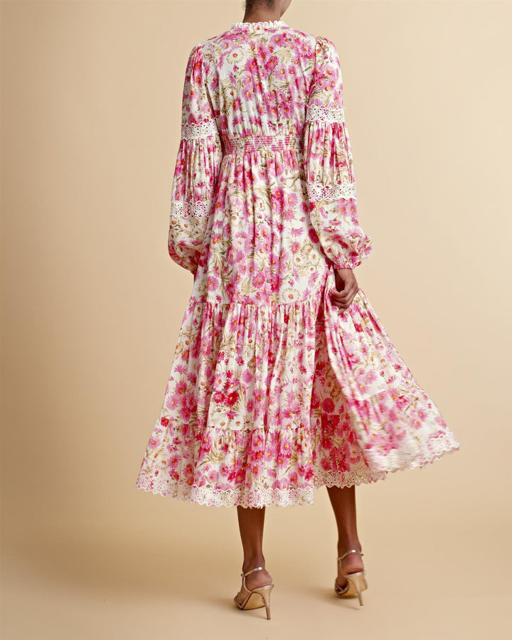Cotton Slub Button Down Dress Daisy Garden | Kjoler | Smuk - Dameklær på nett