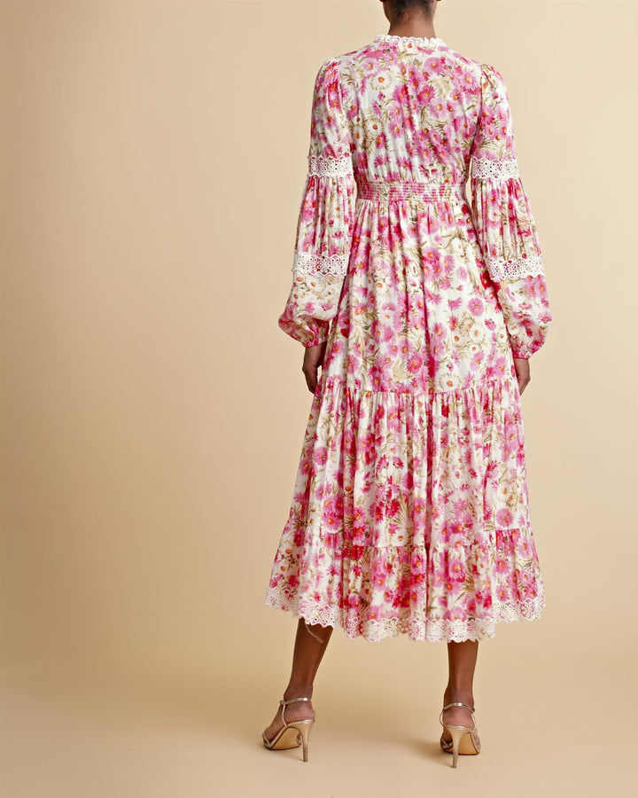 Cotton Slub Button Down Dress Daisy Garden | Kjoler | Smuk - Dameklær på nett