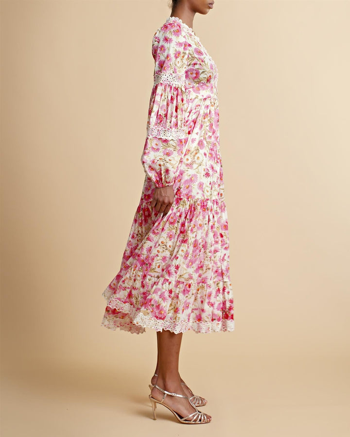 Cotton Slub Button Down Dress Daisy Garden | Kjoler | Smuk - Dameklær på nett
