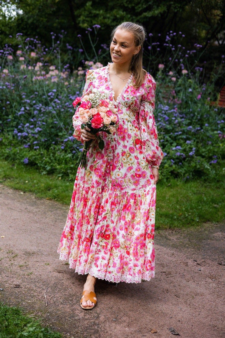 Cotton Slub Button Down Dress Daisy Garden | Kjoler | Smuk - Dameklær på nett