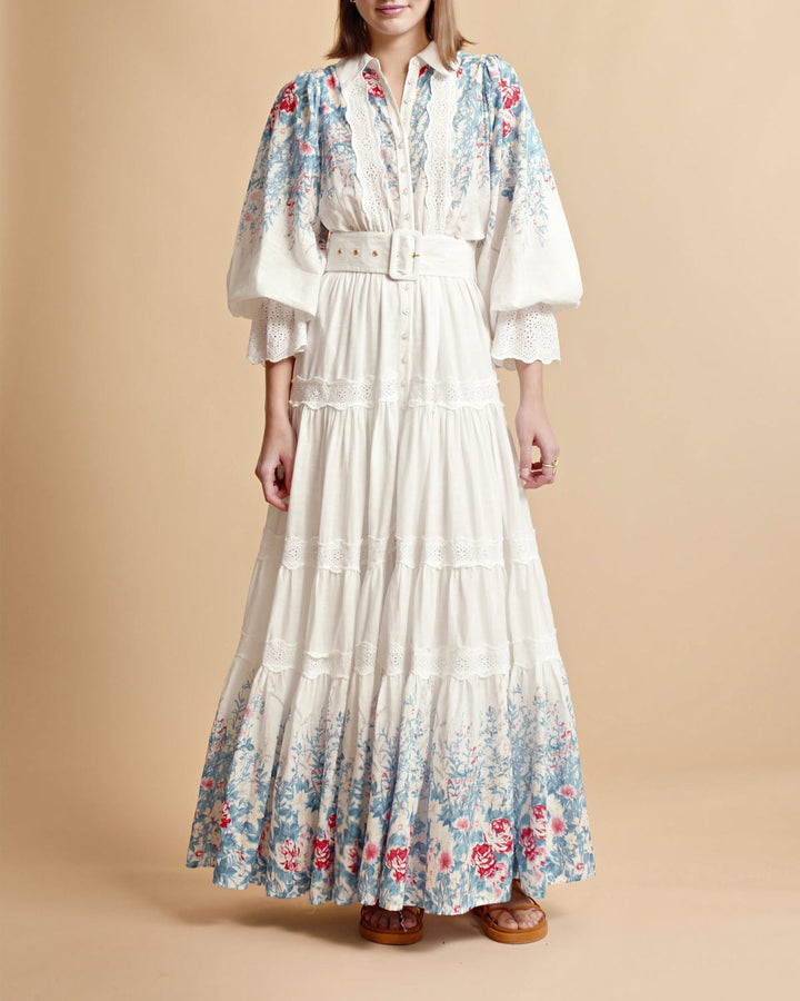 Cotton Slub Maxi Dress Blue Field | Kjoler | Smuk - Dameklær på nett