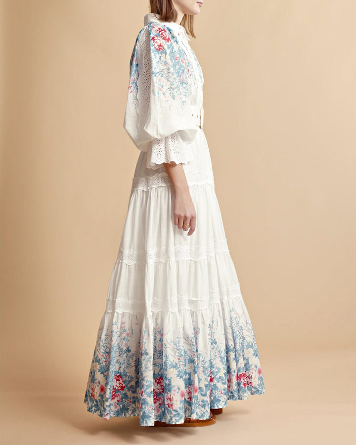 Cotton Slub Maxi Dress Blue Field | Kjoler | Smuk - Dameklær på nett
