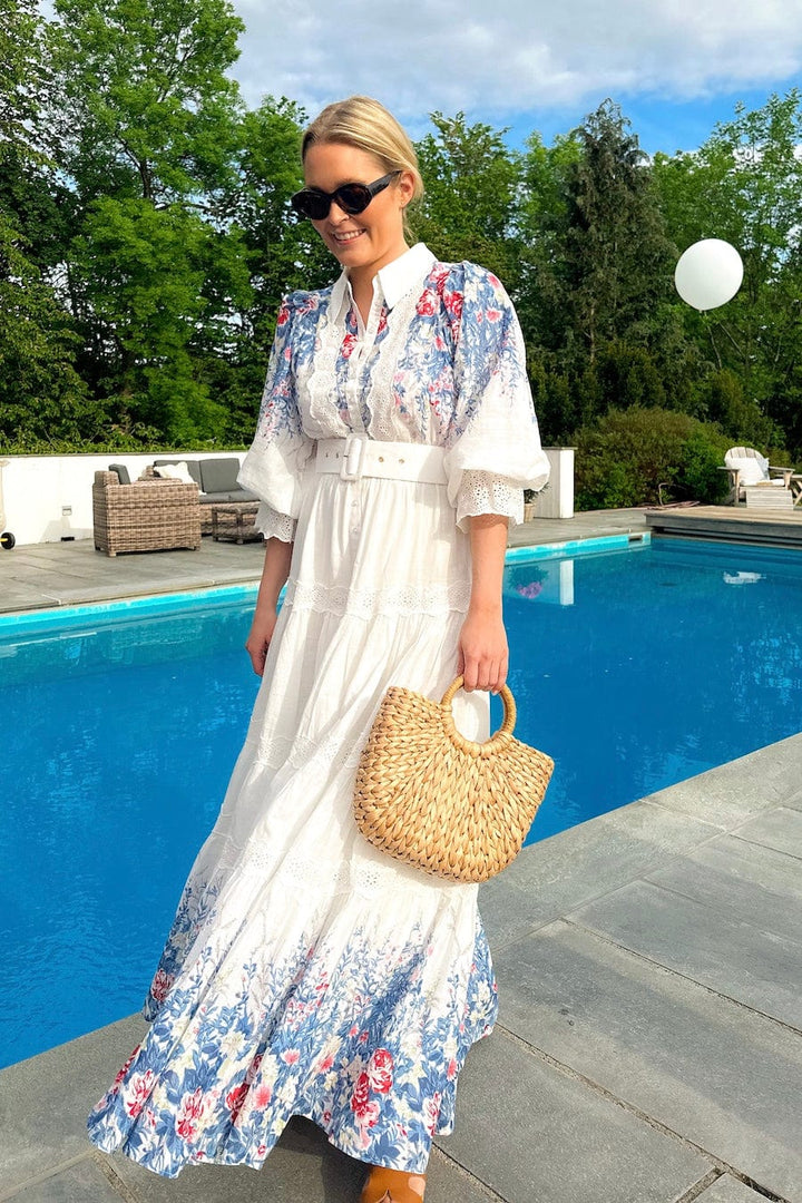 Cotton Slub Maxi Dress Blue Field | Kjoler | Smuk - Dameklær på nett