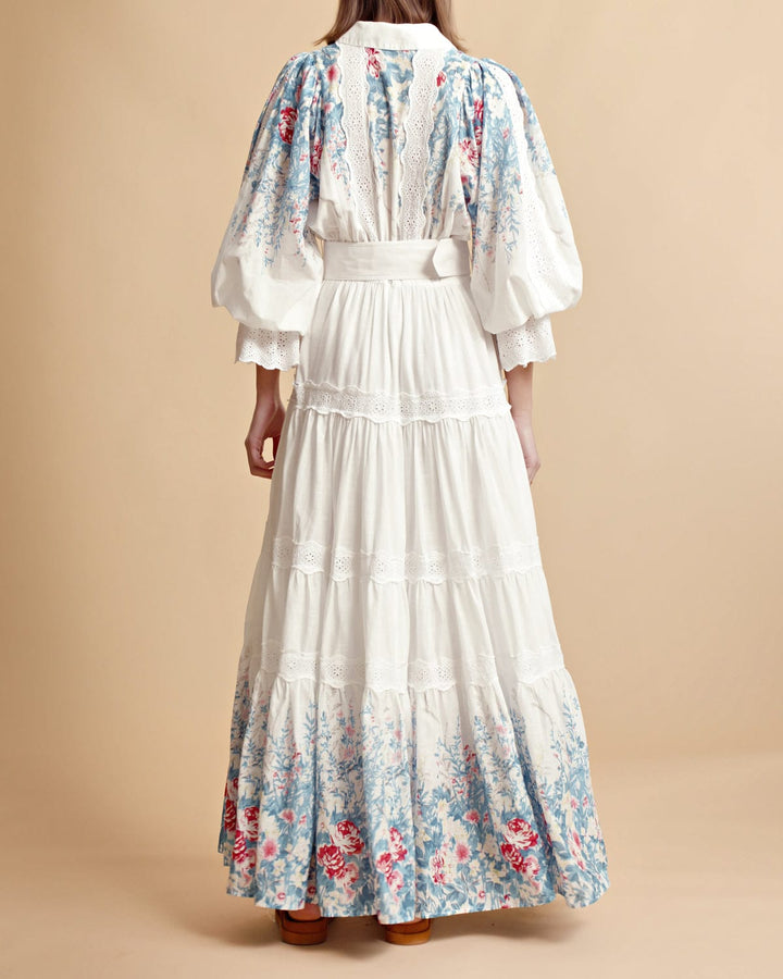 Cotton Slub Maxi Dress Blue Field | Kjoler | Smuk - Dameklær på nett
