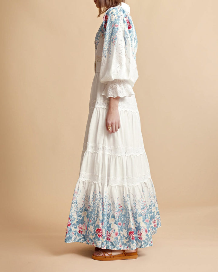 Cotton Slub Maxi Dress Blue Field | Kjoler | Smuk - Dameklær på nett