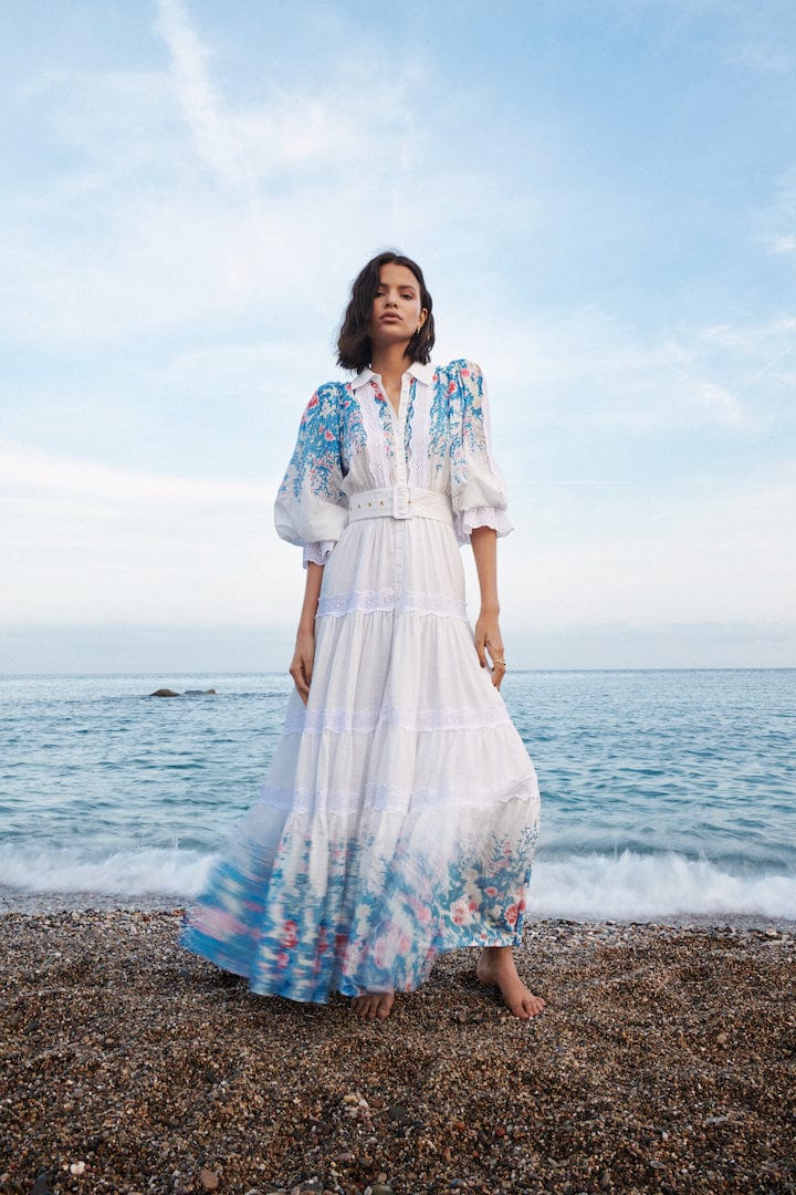 Cotton Slub Maxi Dress Blue Field | Kjoler | Smuk - Dameklær på nett