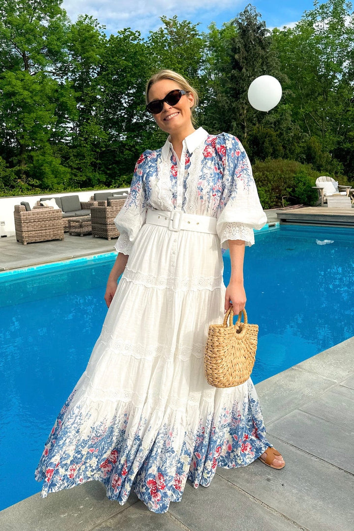 Cotton Slub Maxi Dress Blue Field | Kjoler | Smuk - Dameklær på nett