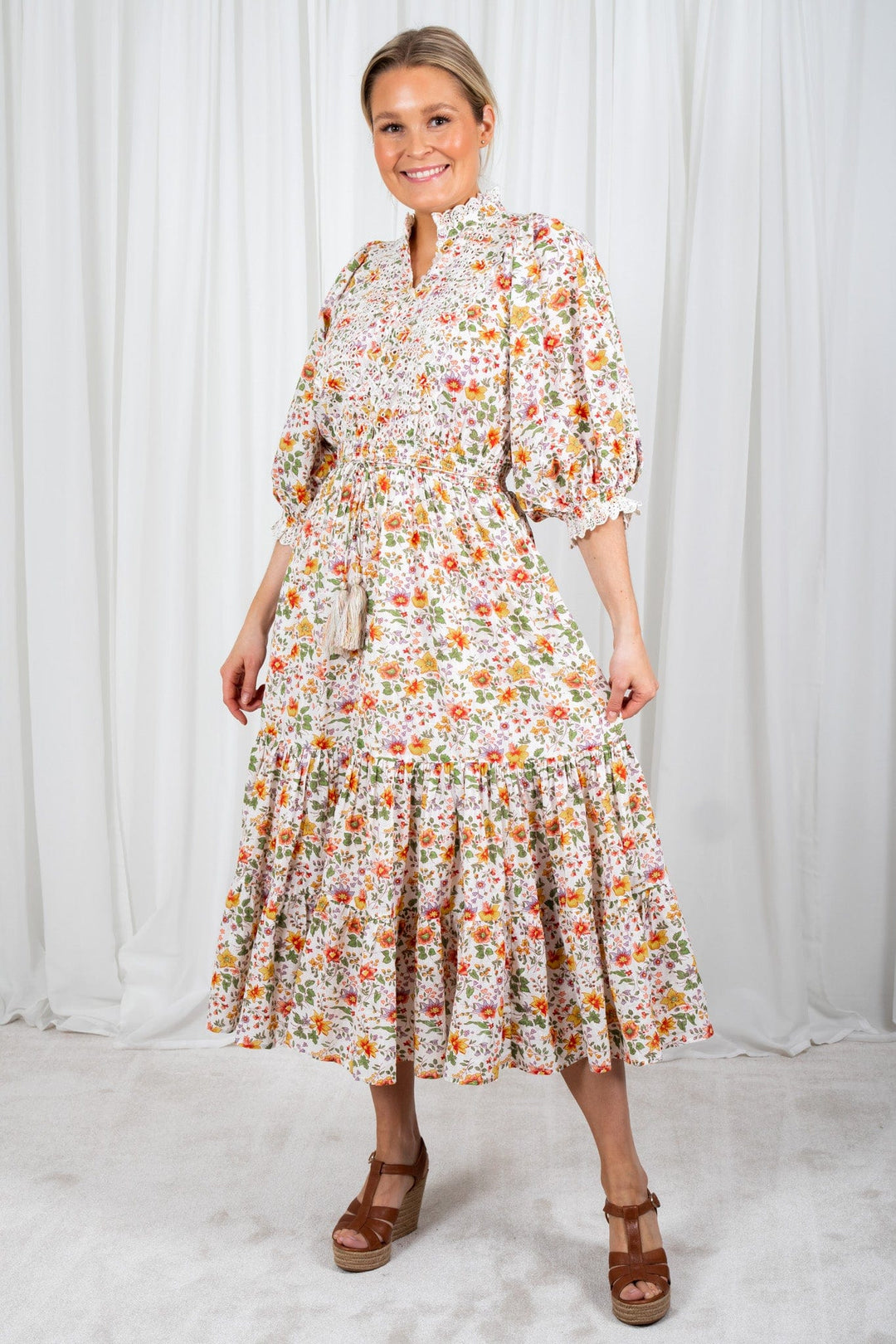 Cotton Slub Midi Dress Delightful | Kjoler | Smuk - Dameklær på nett