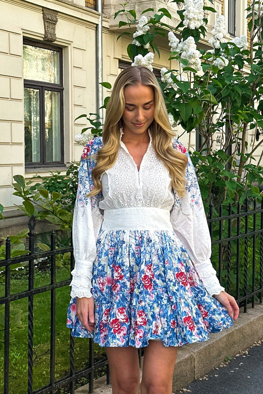 Cotton Slub Mini Dress Blue Field | Kjoler | Smuk - Dameklær på nett