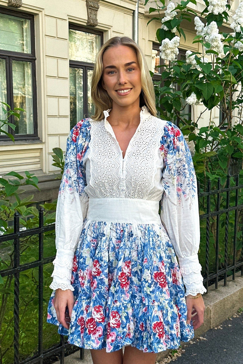 Cotton Slub Mini Dress Blue Field | Kjoler | Smuk - Dameklær på nett